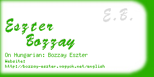 eszter bozzay business card
